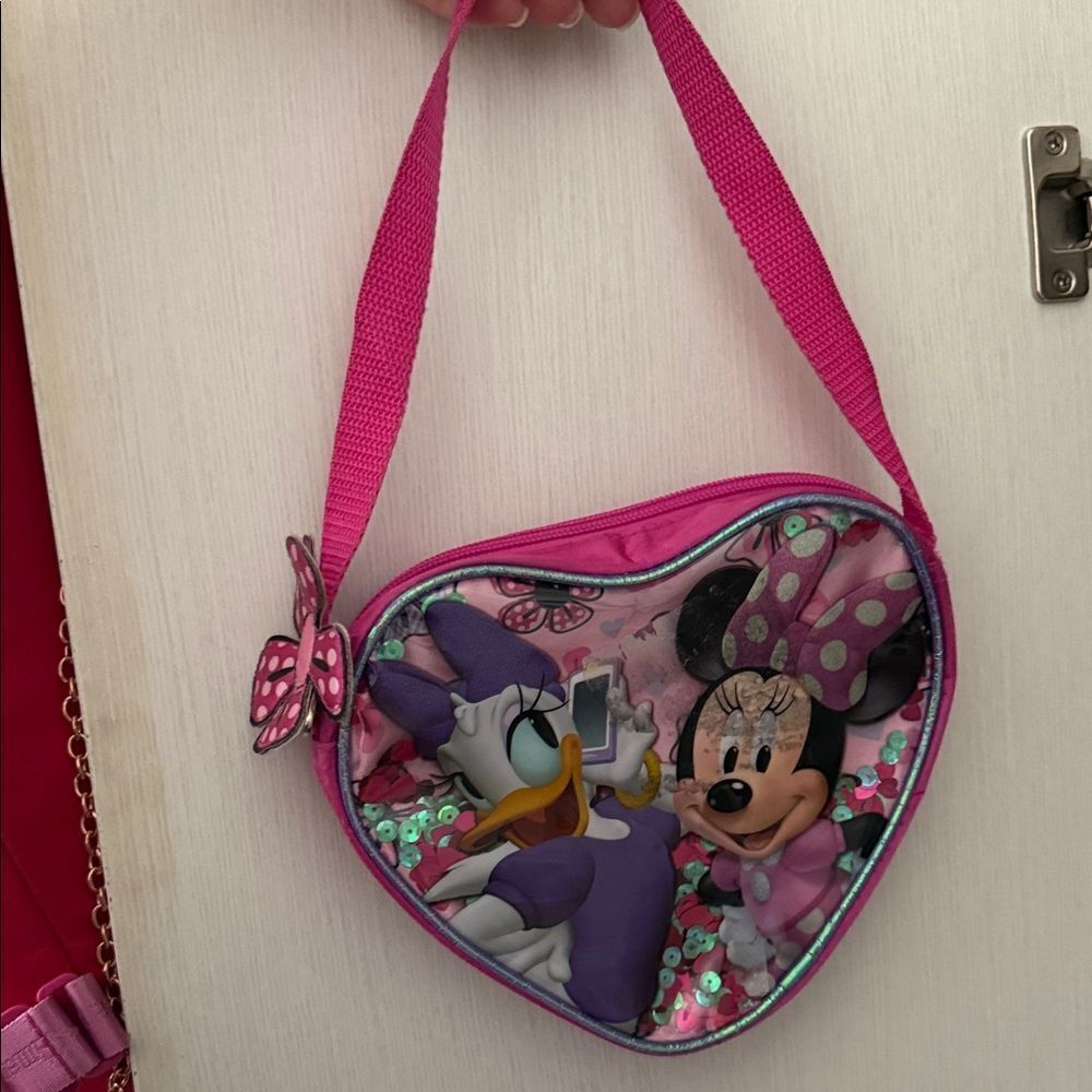 Disney Minnie and Daisy Heart Bag - Pink and Purple